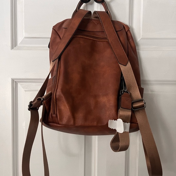 Brown Leather Backpack - Picture 3 of 7